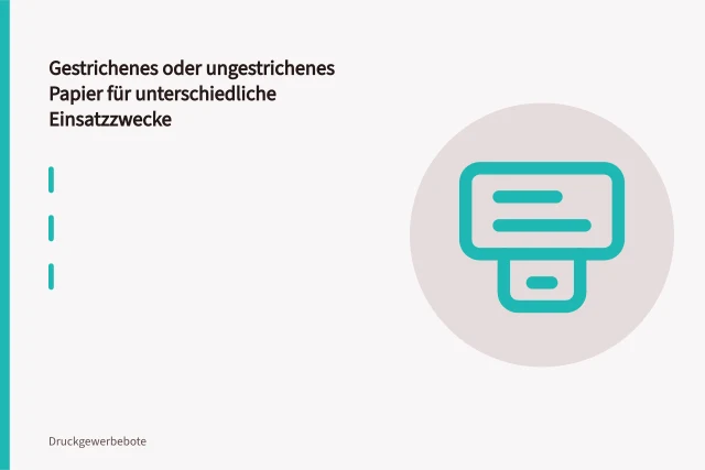 Gestrichenes und ungestrichenes Papier im direkten Oberflächenvergleich. Gestrichenes oder ungestrichenes Papier für unterschiedliche Einsatzzwecke